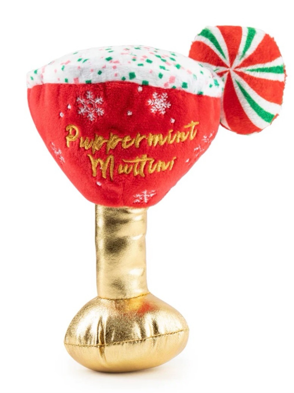 Hautediggitydog Puppermint Martini Squeaky Dog Toy